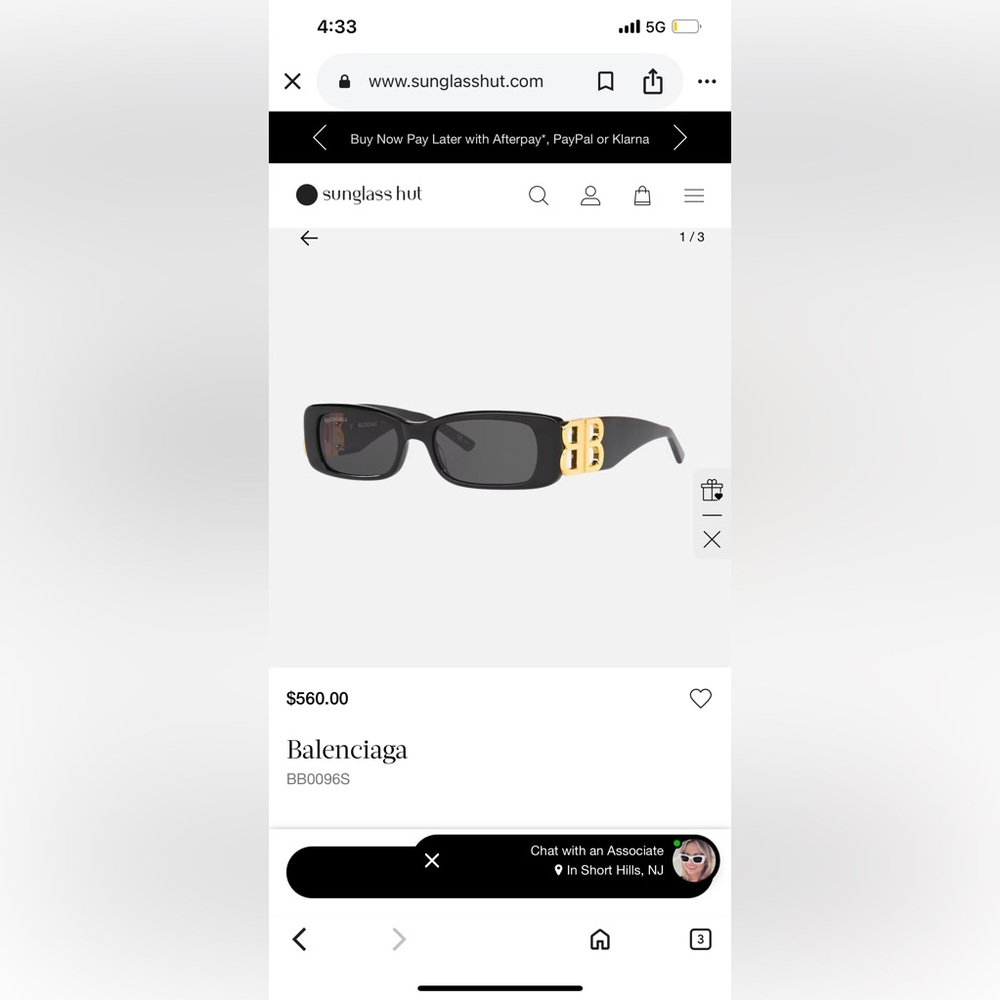 Balenciaga Forest Green Rectangular Sunglasses - image 4
